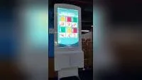 Écran LCD de 21,5 pouces avec kiosque distributeur automatique de désinfectant pour les mains